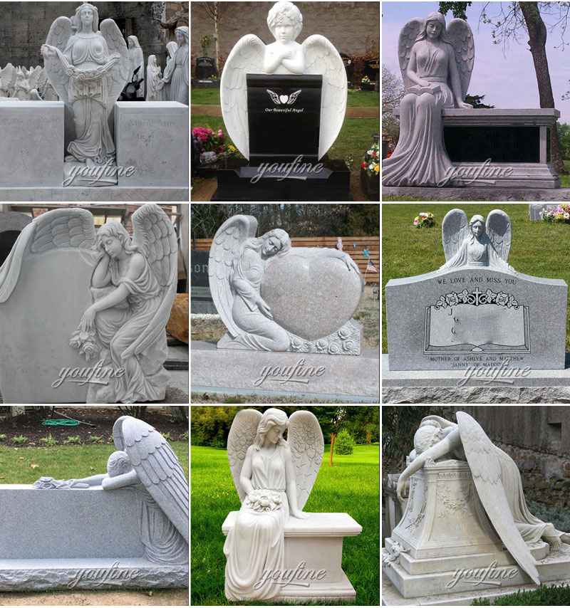 weeping angel headstones for grave