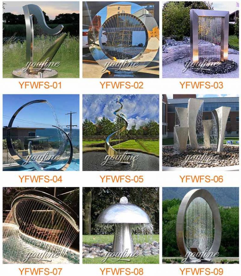 Outdoor Metal Water Fountain Sculpture for Sale CSS-283 - YouFine Sculpture