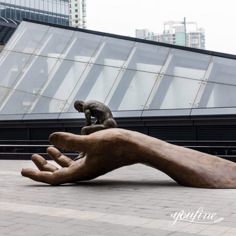 Modern Large Bronze Hand of God Statue Garden Decor for Sale BOKK-974 ...