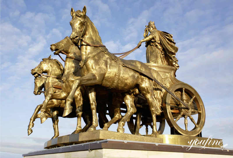 Large Antique Bronze Quadriga Sculpture Classical Decor For Sale Bokk 