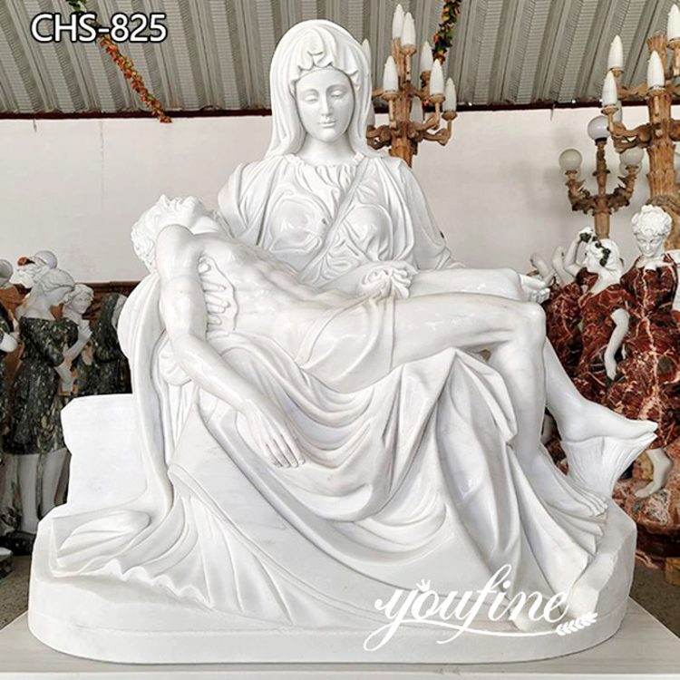 Large Church Decor White Marble Pieta Statue for Sale