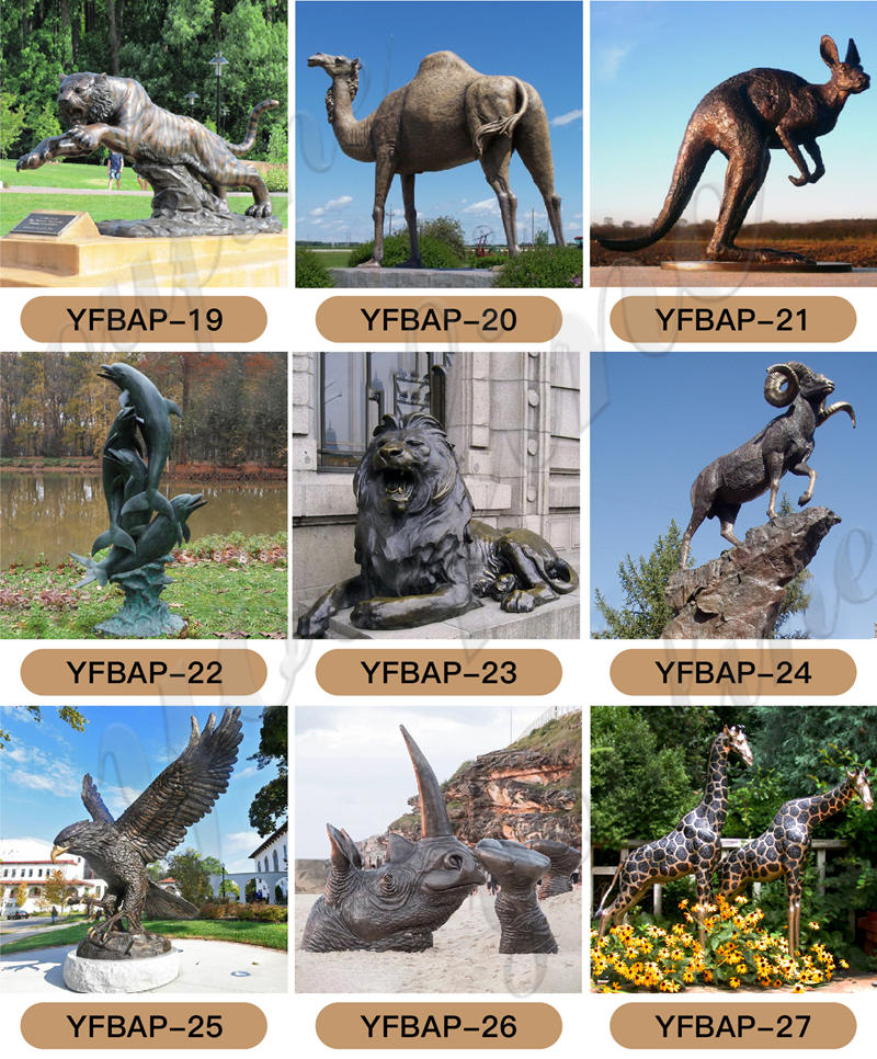 bronze animal sculptures