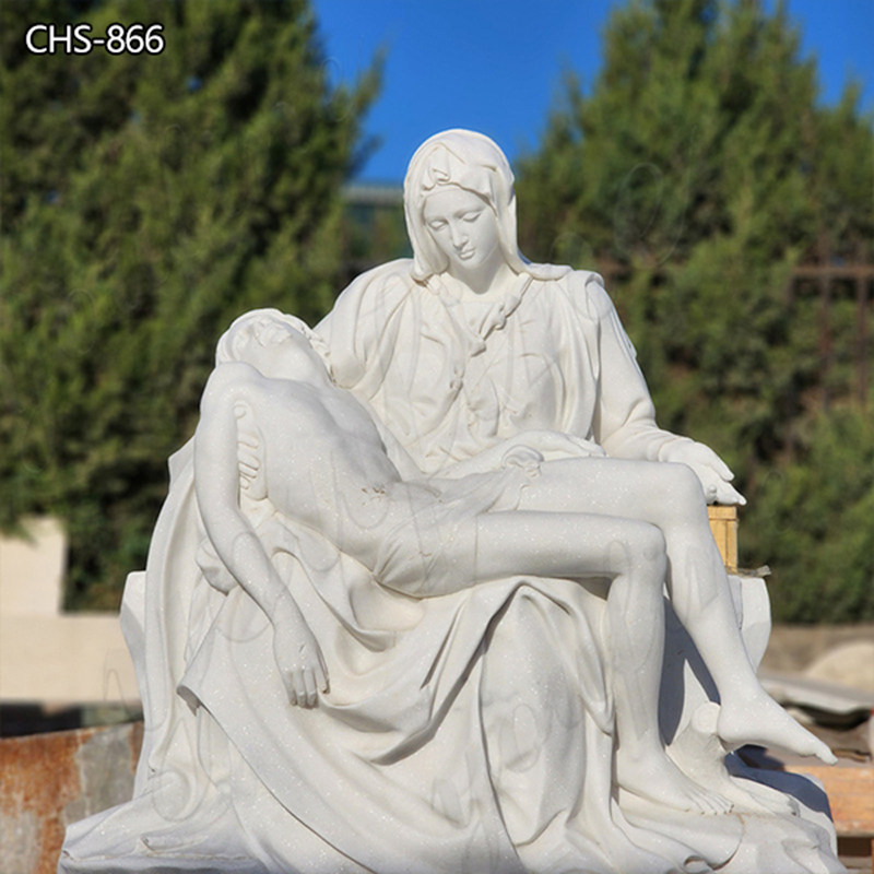 Hand Carved Life Size Pieta Statue for Sale