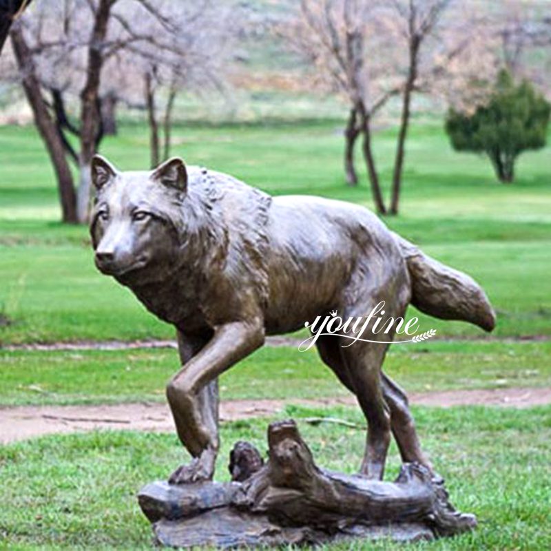 wolf statue for garden-01-YouFine Sculpture