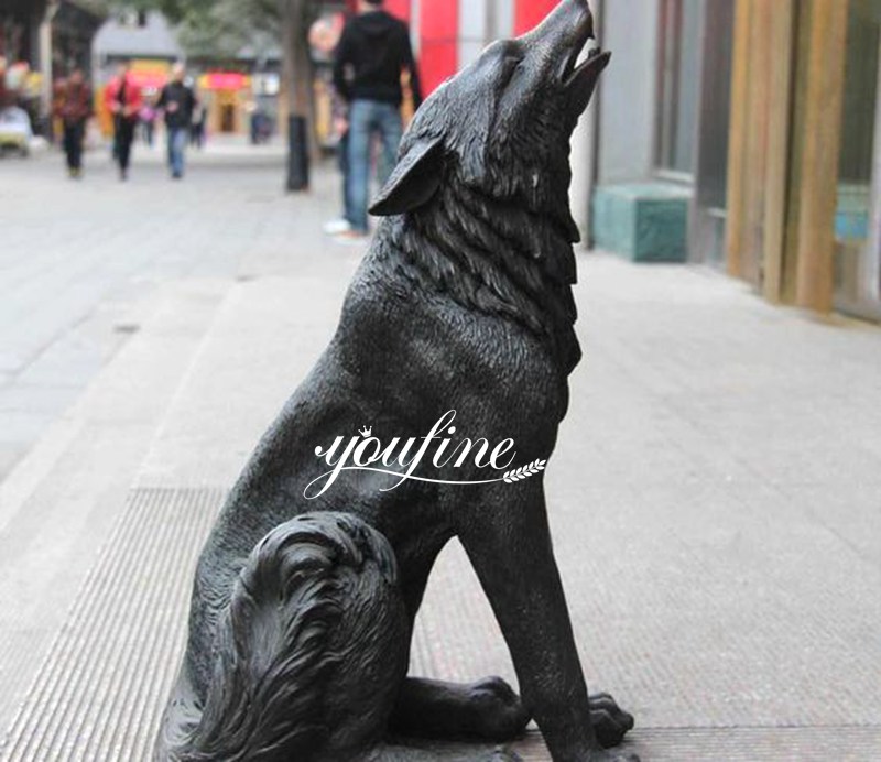 wolf statue for garden-02-YouFine Sculpture