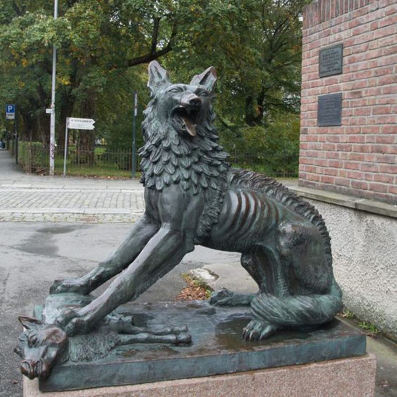 wolf statue for garden-03-YouFine Sculpture