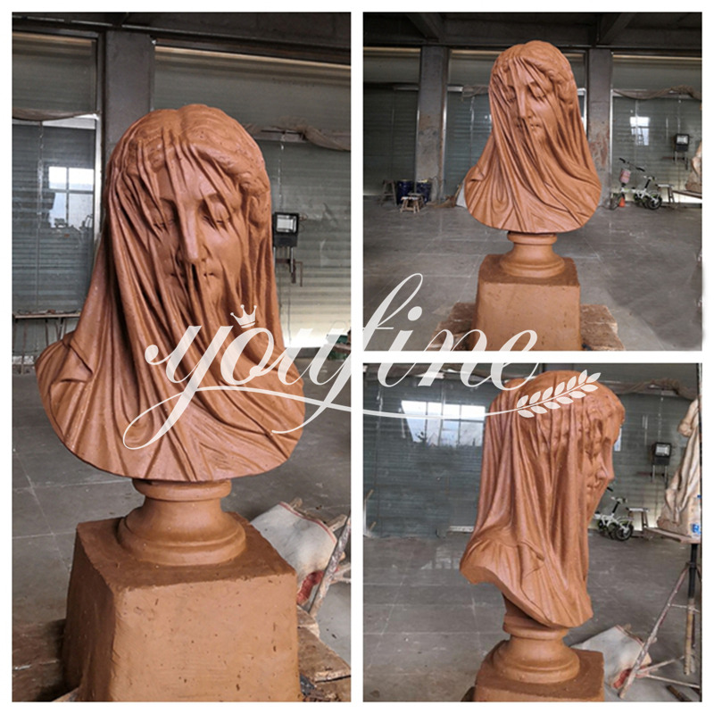 veiled virgin mary statue