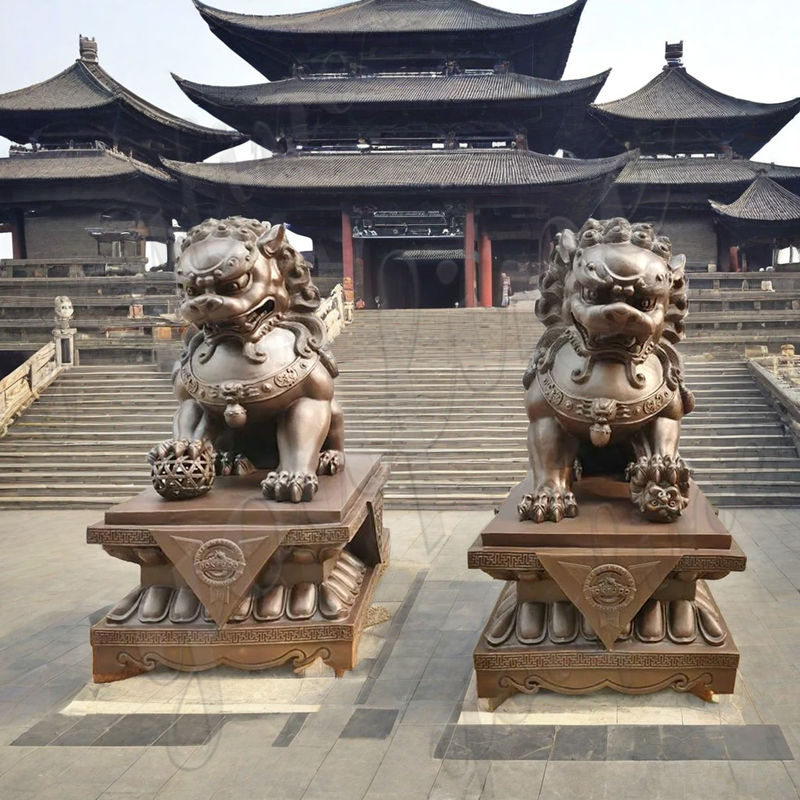 bronze Chinese guardian lion-