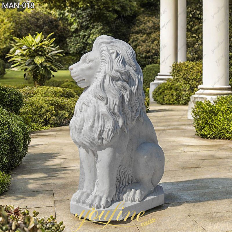 white marble lion statue in stock (2)