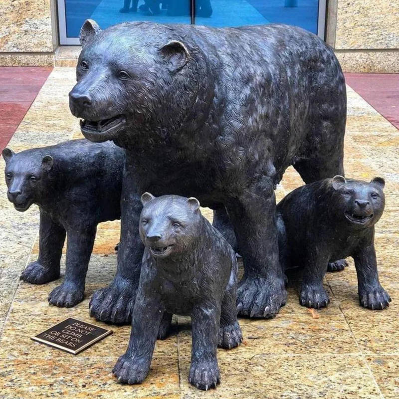 Bronze Bear Statues