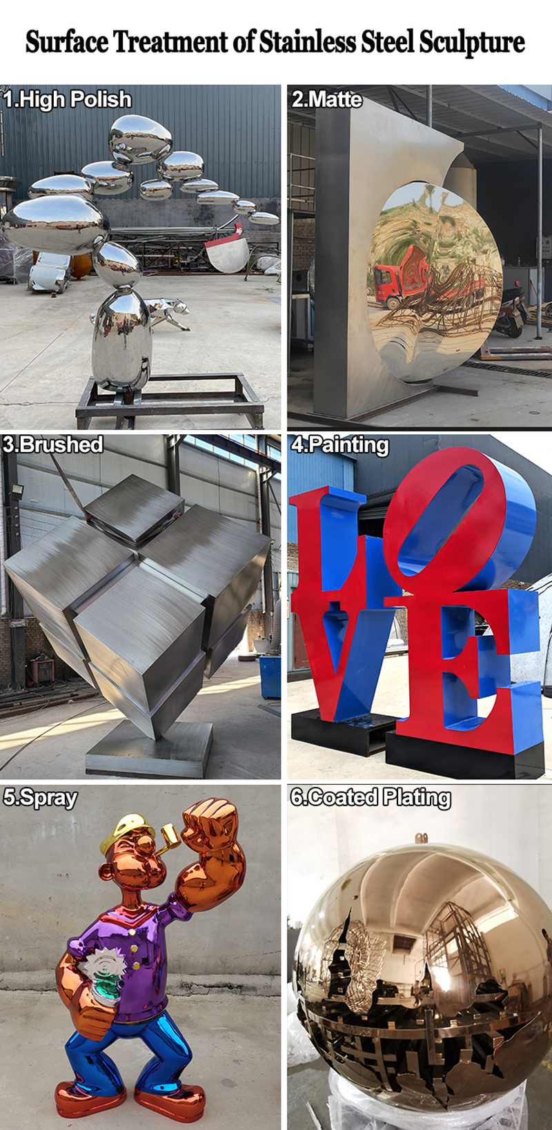 stainless steel sculpture color treatment