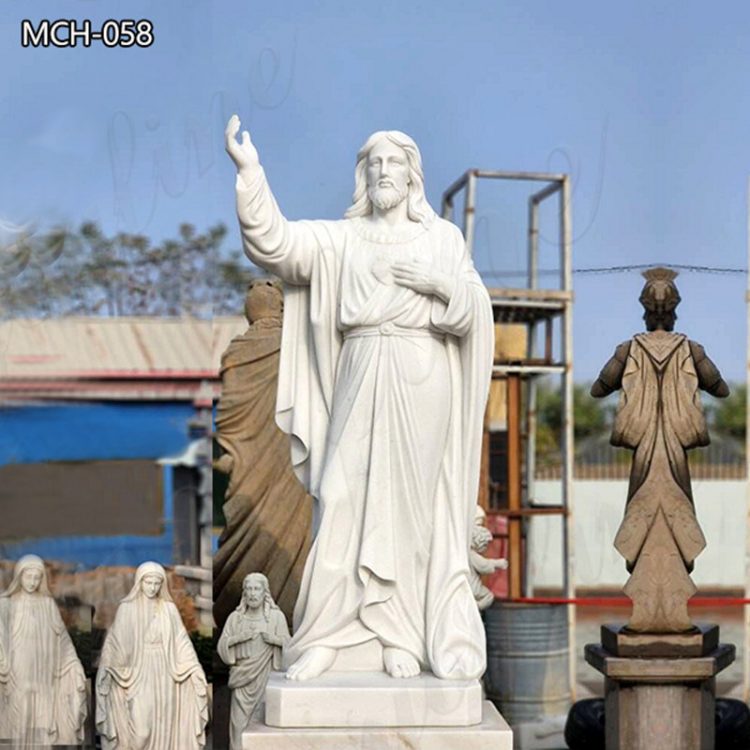 Large Outdoor Jesus Statue With Raising Hand for Sale