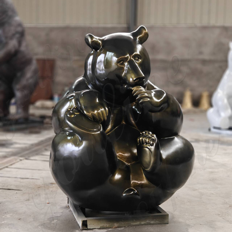 bronze bear statue