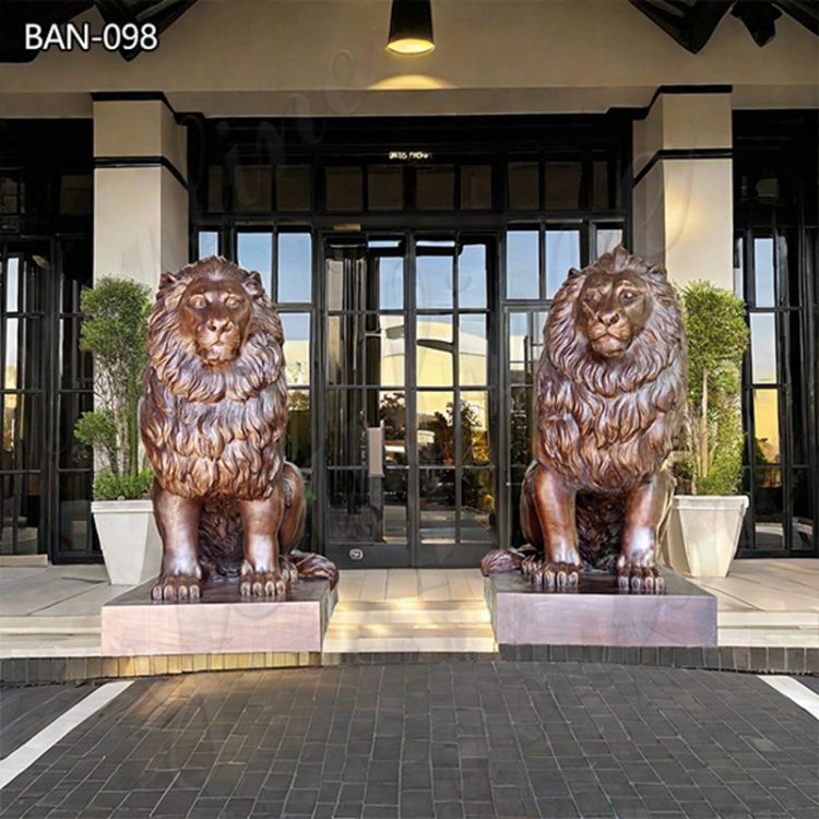Cast Bronze Lion Statues Outdoor Decor Supplier