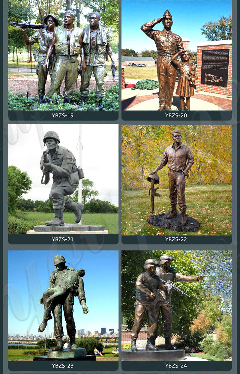 bronze-military-statues