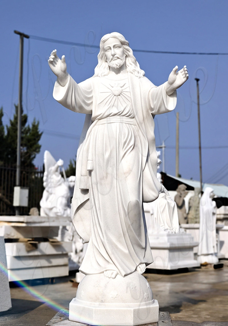 marble Jesus statue for garden