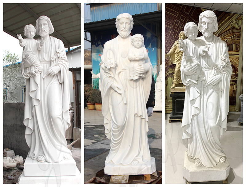 large marble Joseph sculptures