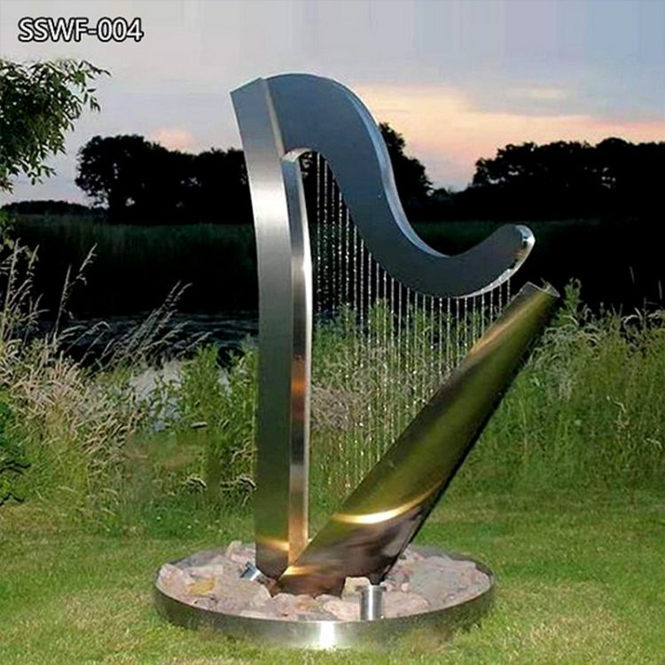 Decorative Metal Stainless Steel Water Fountain Sculpture for Sale