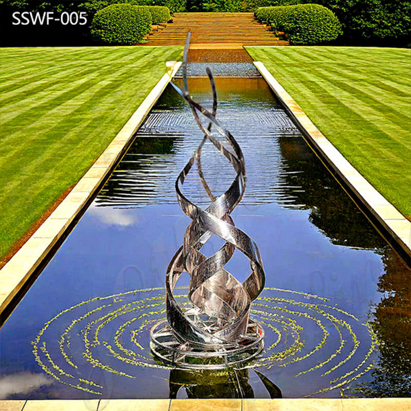 Stainless Steel Water Fountain Outdoor Decor For Sale
