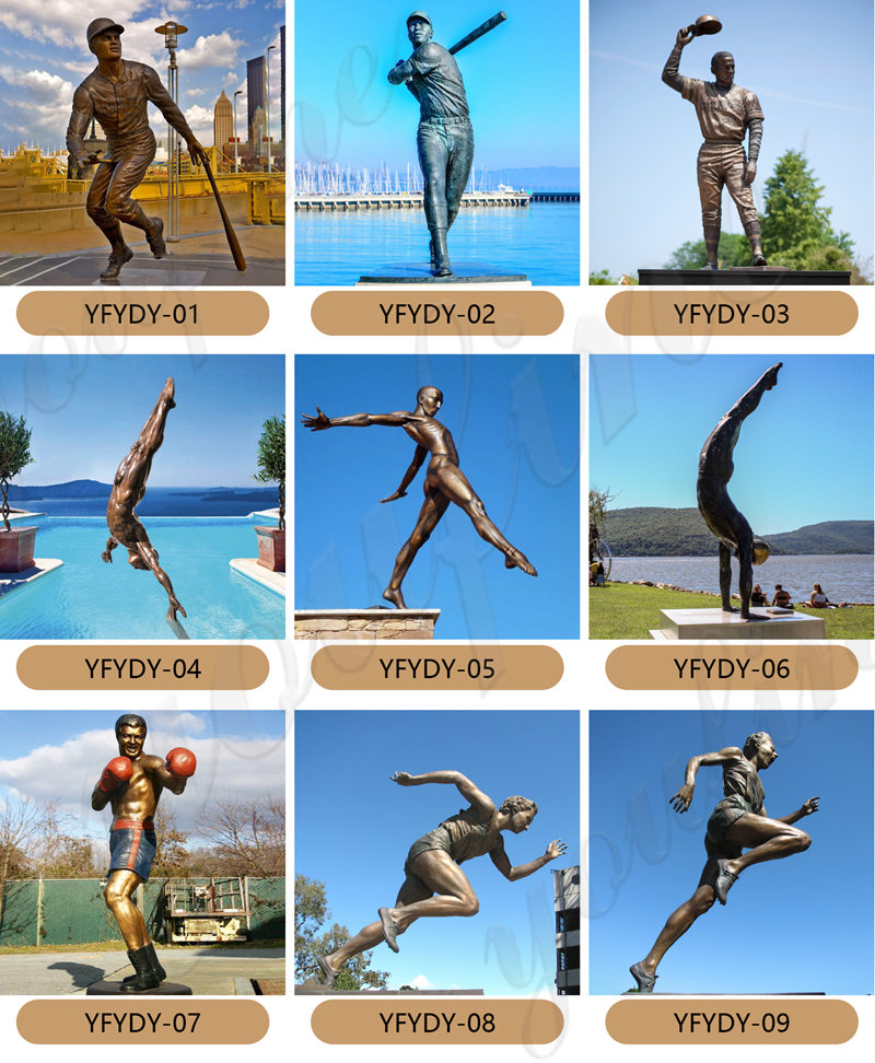 bronze sportsman sculptures