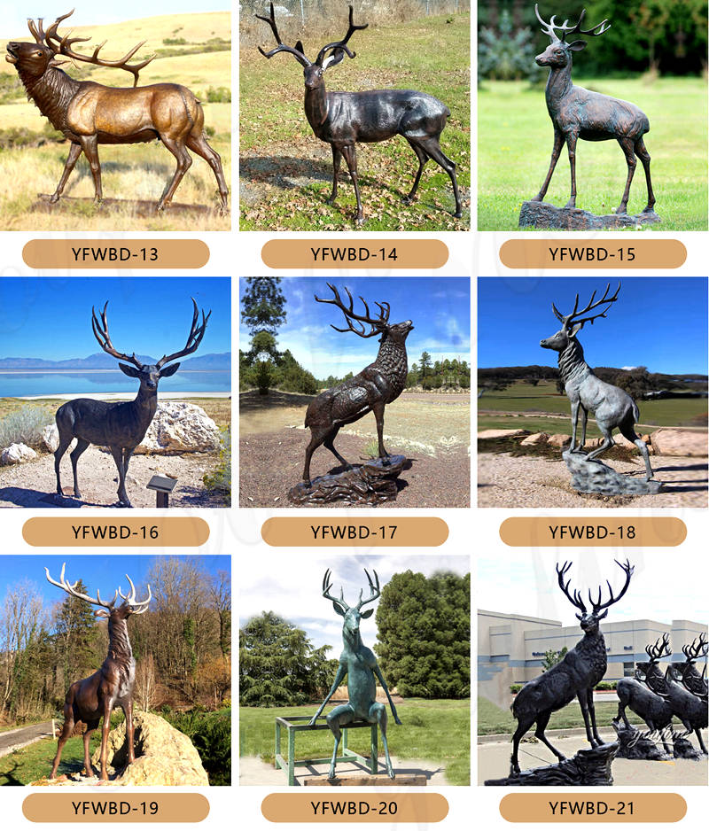 YouFine has many other exquisite realistic life-size bronze deer statues for you to choose from. Each of them is perfect for placing anywhere.