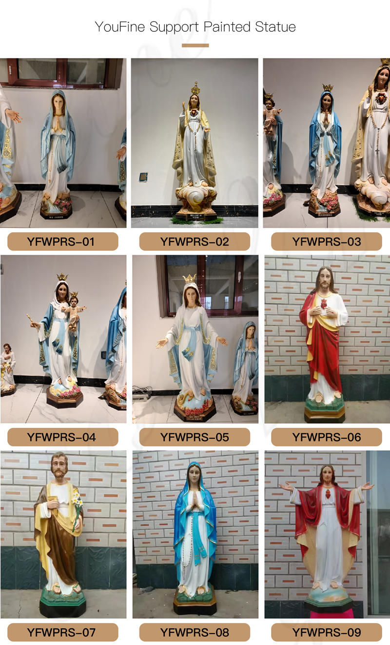 painted religious figure statues